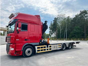 Kamion me vinç, Kamion me karroceri të hapur DAF XF 105 6x2 HMF 4020 EURO 5 Crane KRAN: foto 3