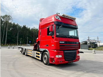 Kamion me vinç, Kamion me karroceri të hapur DAF XF 105 6x2 HMF 4020 EURO 5 Crane KRAN: foto 4