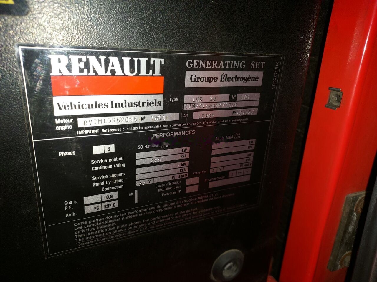 Set gjeneratori Renault 220 kVa: foto 9