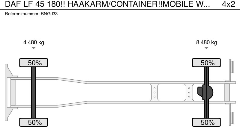 Lizingu i DAF LF 45 180!! HAAKARM/CONTAINER!!MOBILE WORKSHOP!! DAF LF 45 180!! HAAKARM/CONTAINER!!MOBILE WORKSHOP!!: foto 20