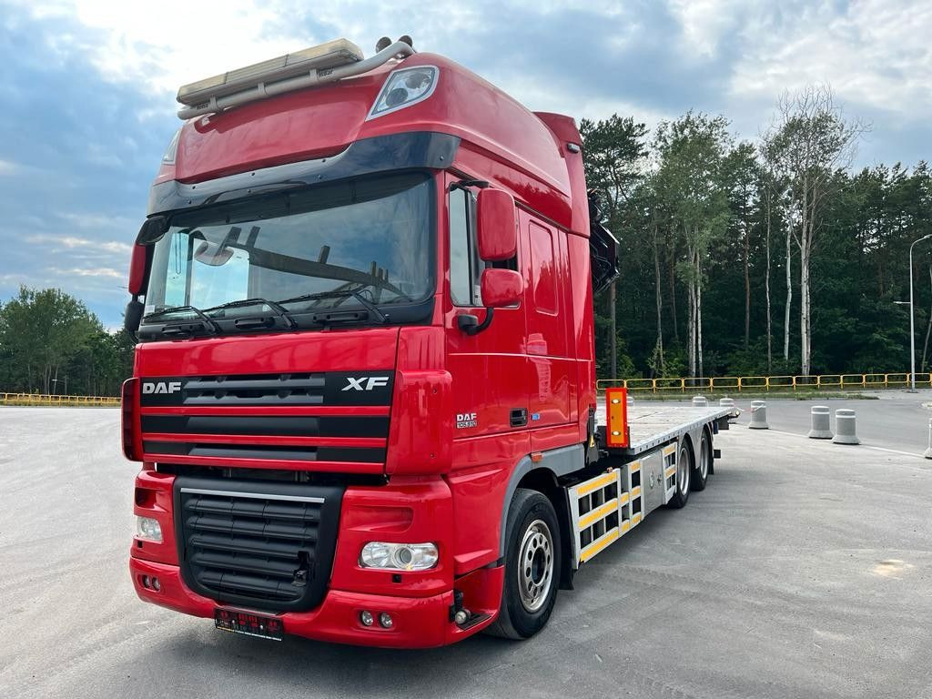 Kamion me vinç, Kamion me karroceri të hapur DAF XF 105 6x2 HMF 4020 EURO 5 Crane KRAN: foto 8