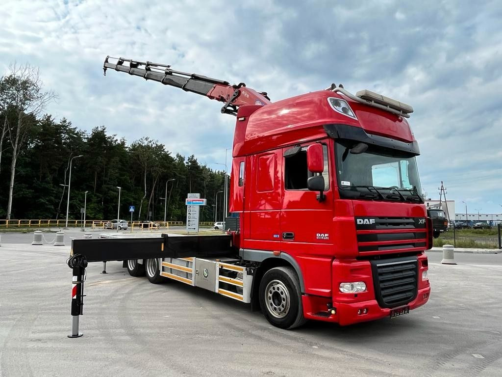 Kamion me vinç, Kamion me karroceri të hapur DAF XF 105 6x2 HMF 4020 EURO 5 Crane KRAN: foto 7