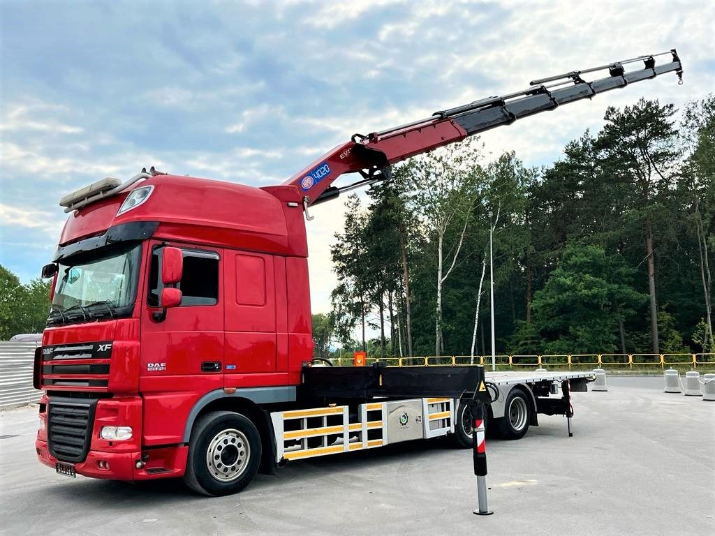 Kamion me vinç, Kamion me karroceri të hapur DAF XF 105 6x2 HMF 4020 EURO 5 Crane KRAN: foto 6